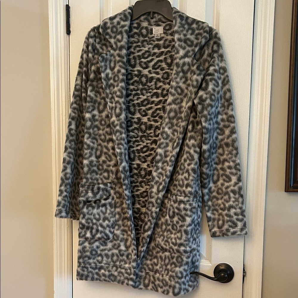 a new day Gray Leopard Print Jacket